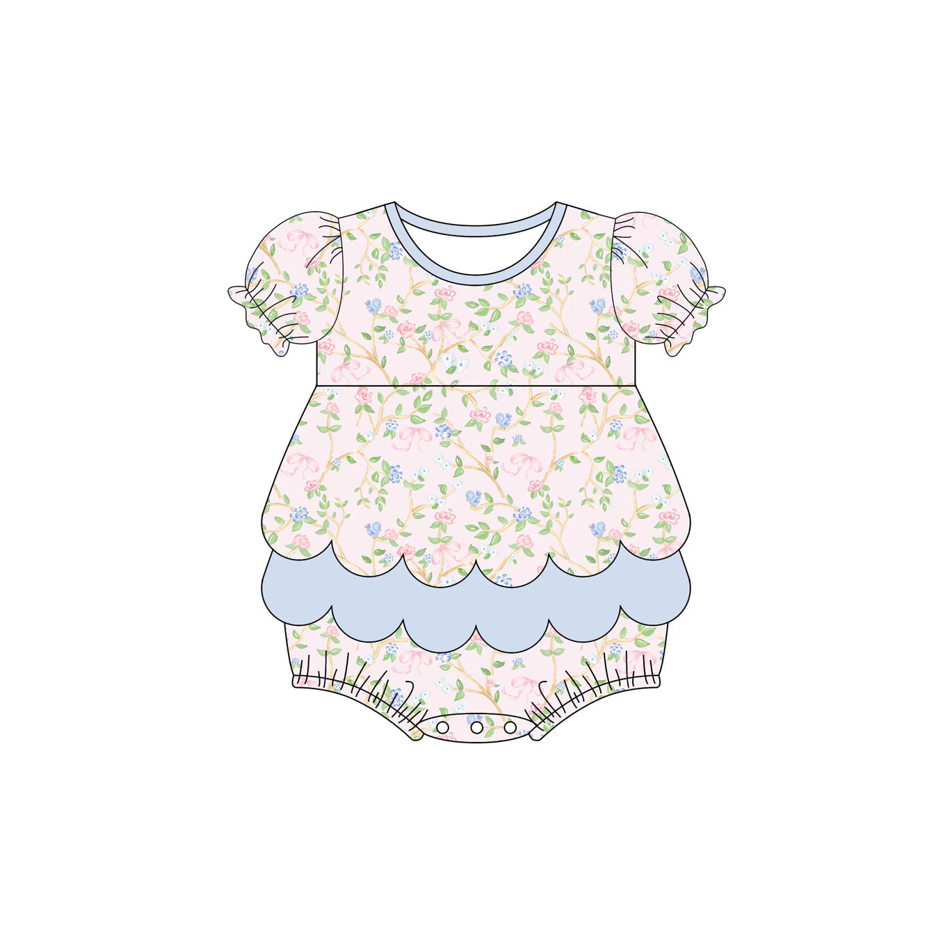 Grandmillenial Floral Skirted Bubble (ETA March)