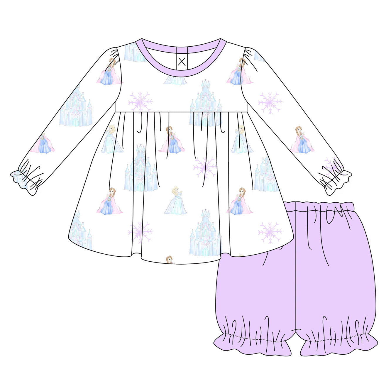 PREORDER: Snow Queen Long Sleeve Bloomer Set (ETA OCTOBER)