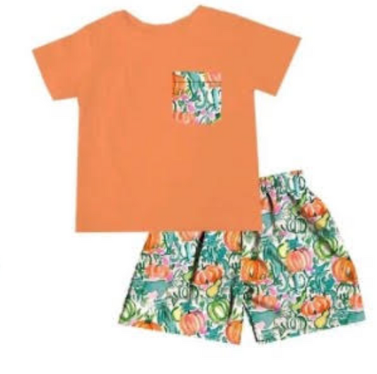 Take Me To The Pumpkin Patch Shorts Set