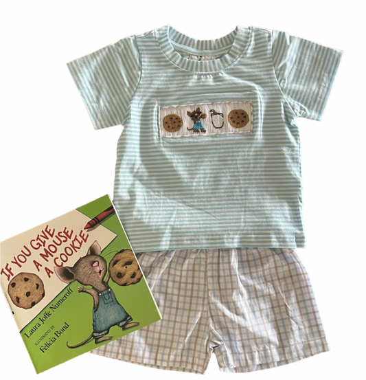 Cookie Mouse Boys Shorts Set