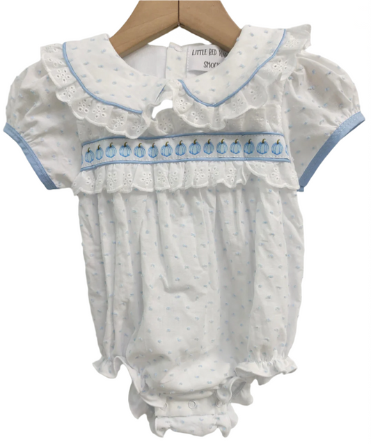 Pumpkin Ribbon Girls Bubble