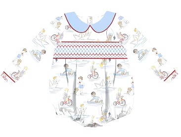 Adventure Boy Smocked Bubble
