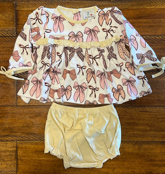 Fall Bow Bloomer Set