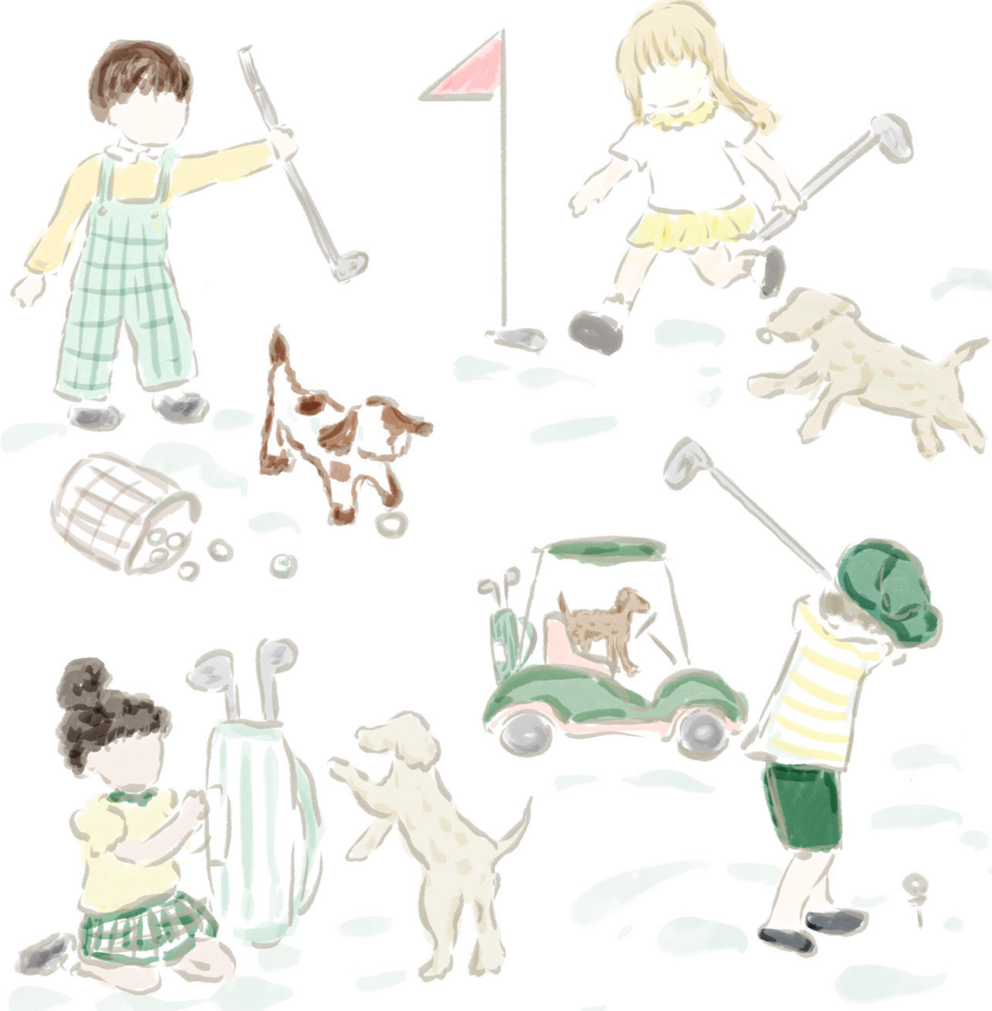 Girls Smocked Golf Bubble