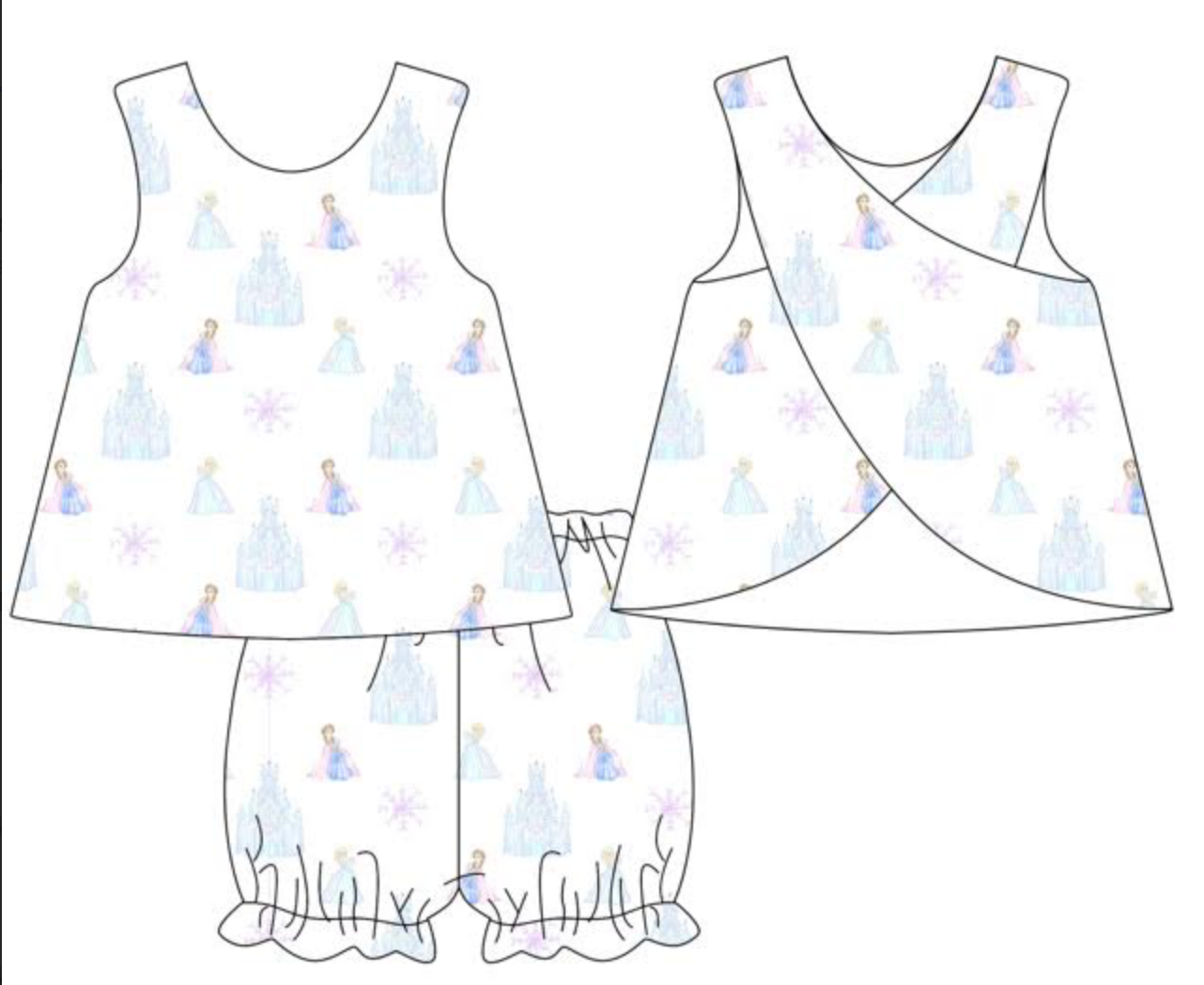 Snow Queen Bloomer Set