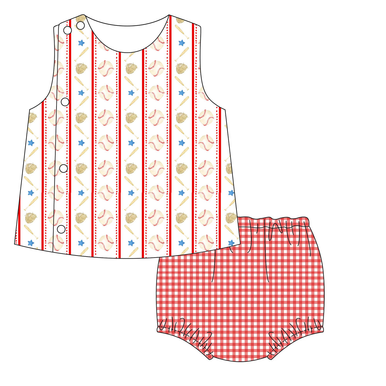 Baseball Diaper Set (ETA March)