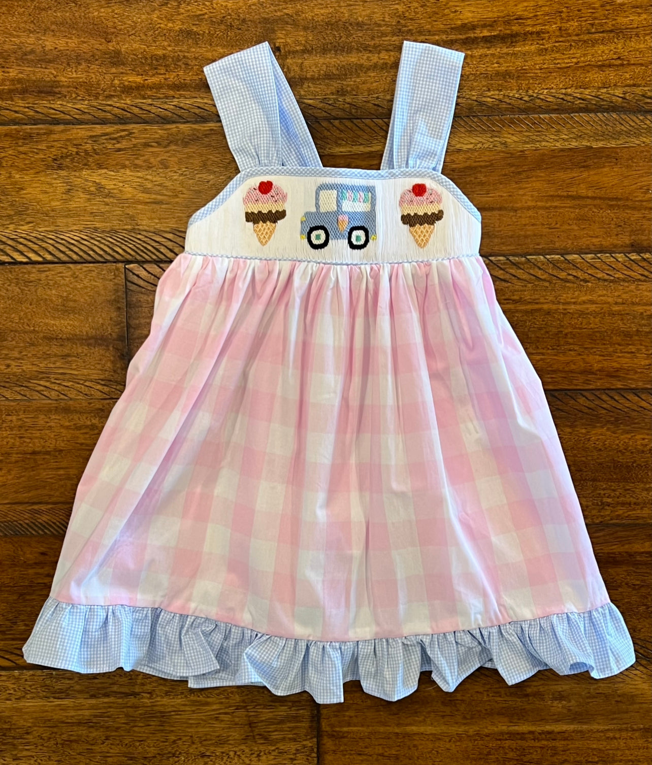 Smocked ice cream dress