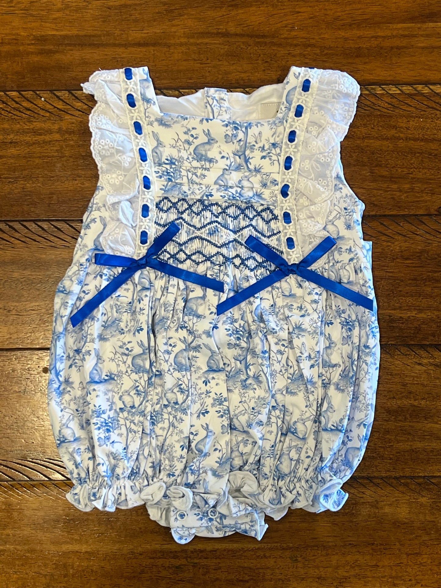 Girls Smocked Easter Bubble