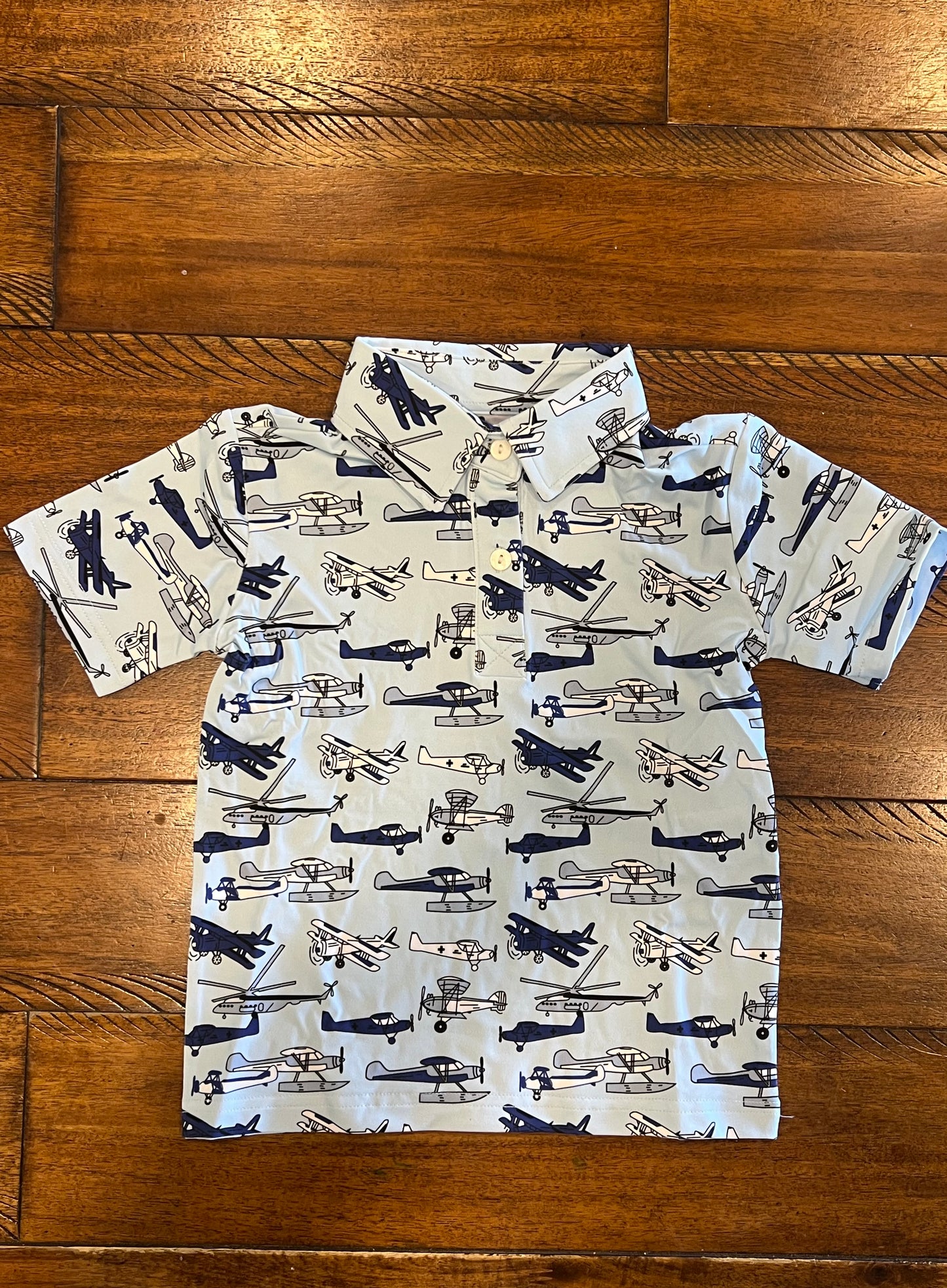 Athletic Style Airplane Polo