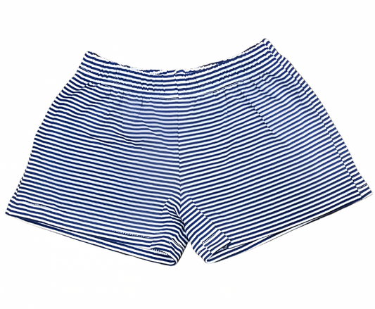 navy striped shorts