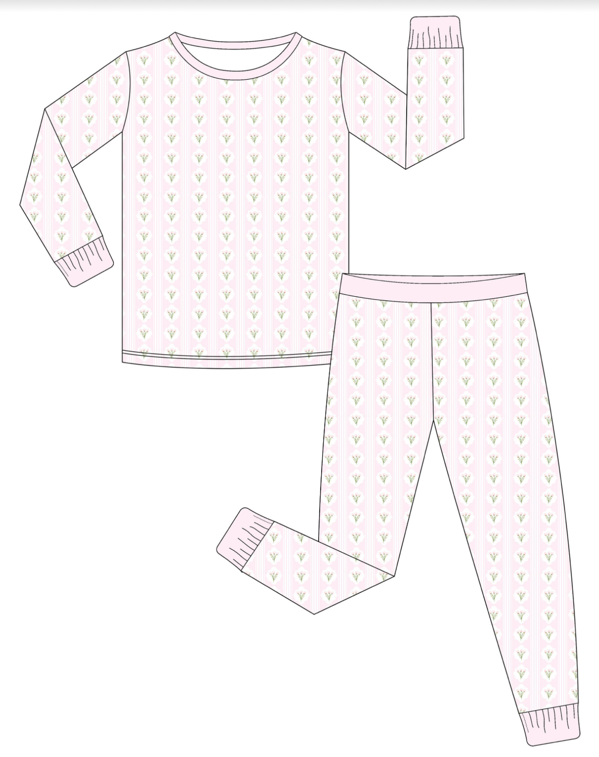 Pretty in Pink  2 piece Pajama