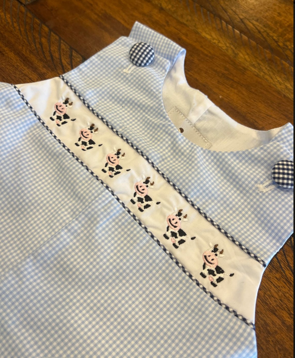 embroidered cow longall