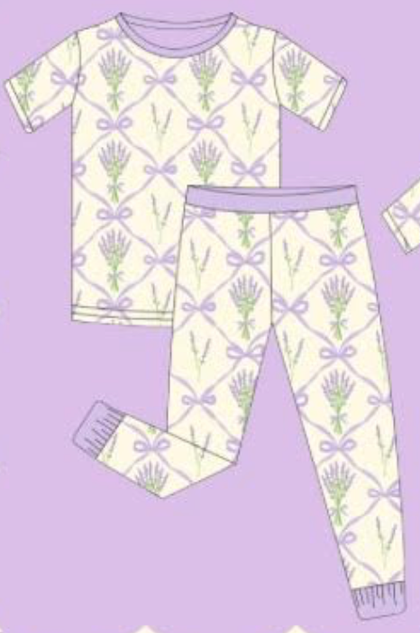 Lavender Fields 2 piece pajama