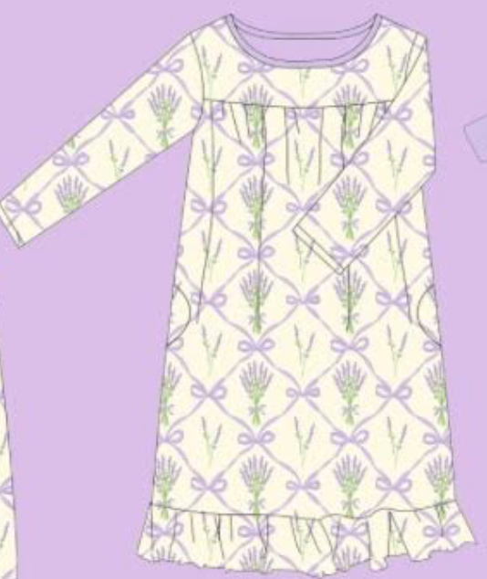 Lavender Fields Pajama Gown