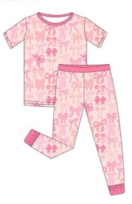 Ribbons and Bows 2 piece pajama