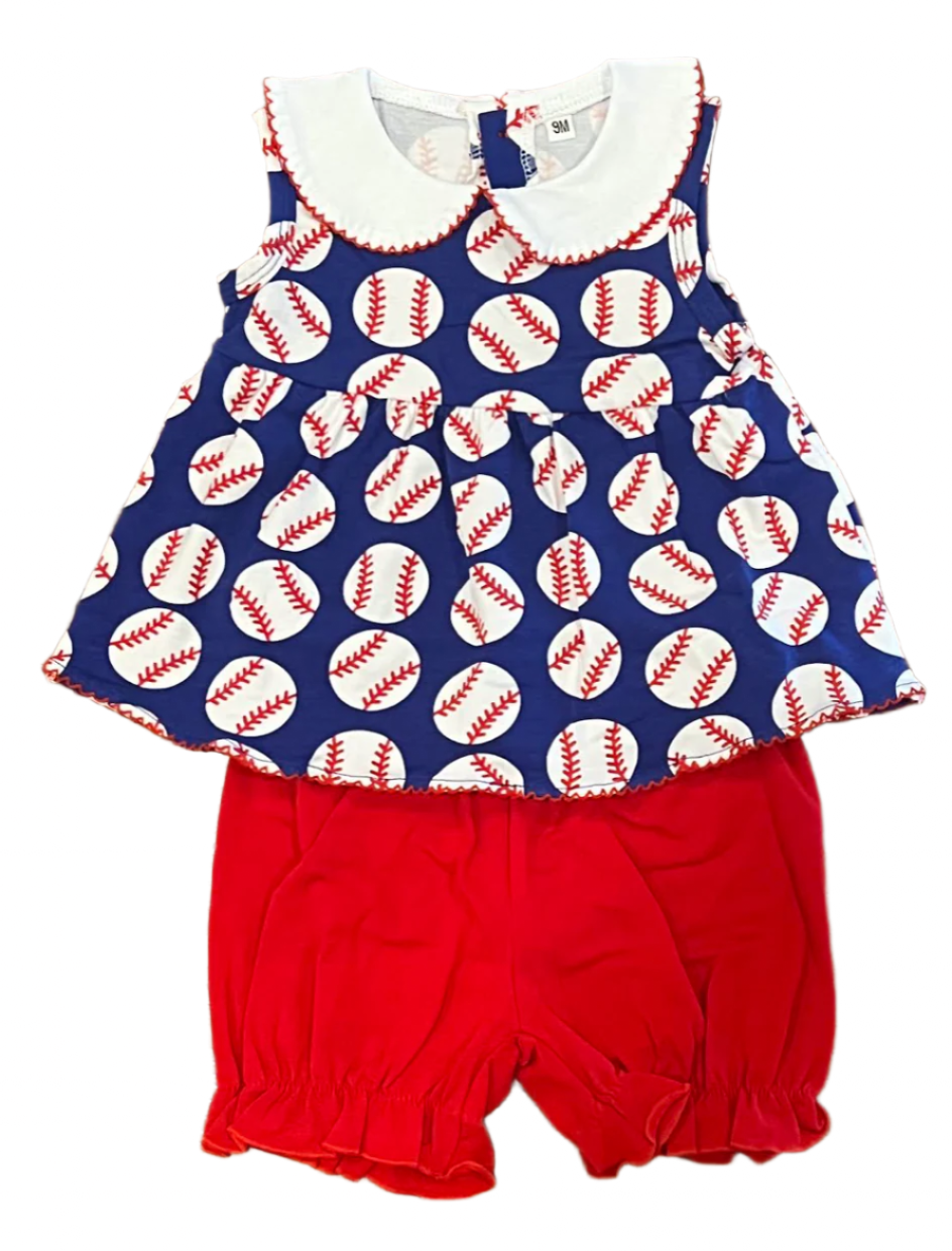 baseball bloomer set