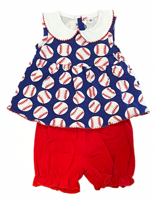 baseball bloomer set