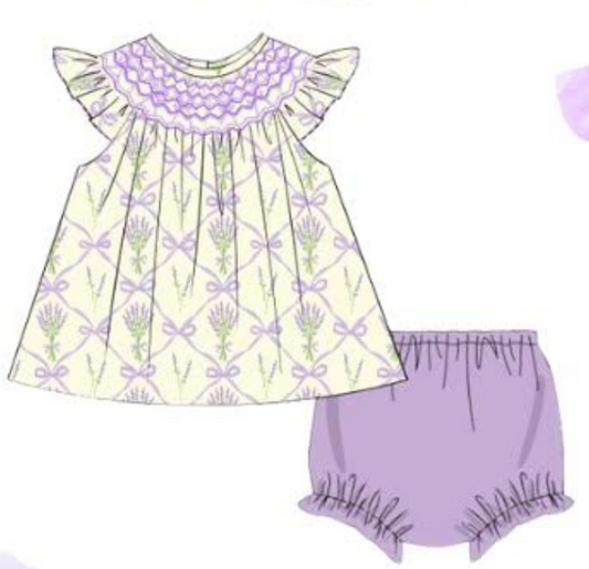 Lavender Fields Bloomer set