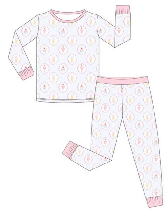 Ice Cream 2 Piece Bamboo Pajama
