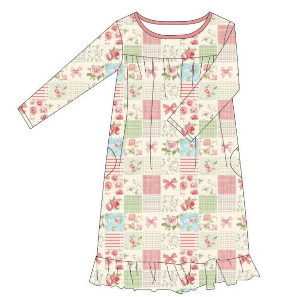 Patchwork Bamboo Gown