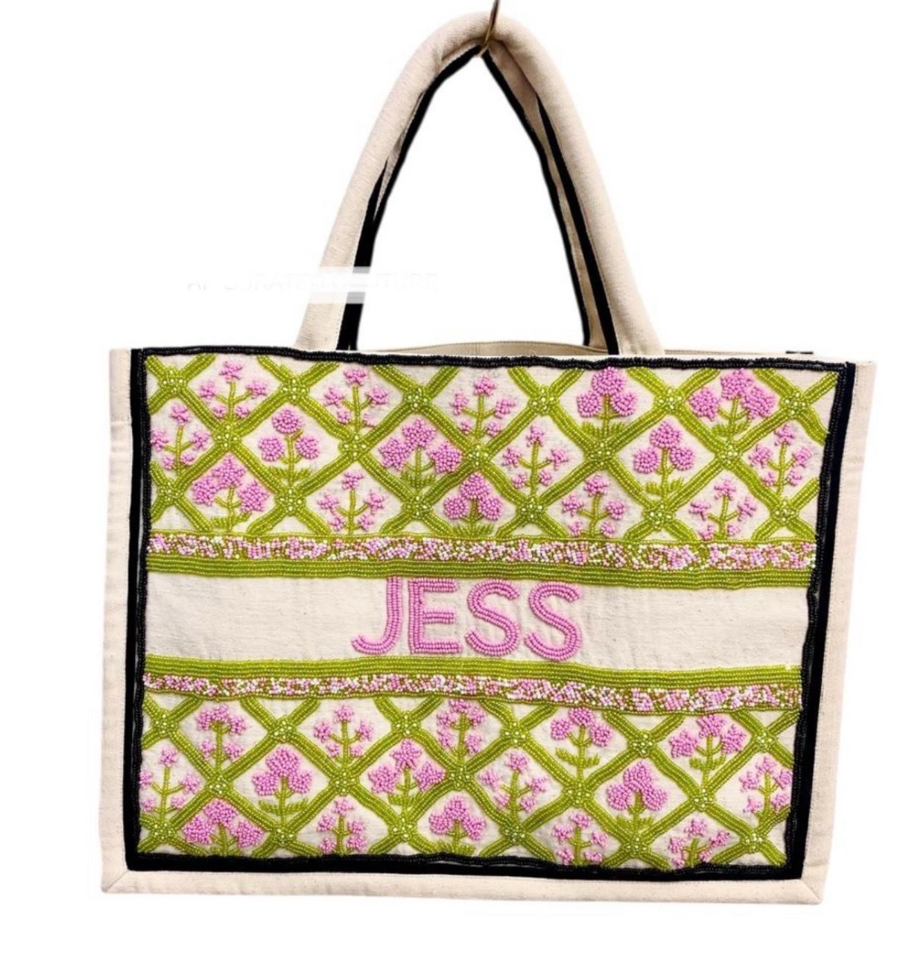PREORDER: Green and Pink Lattice Bag