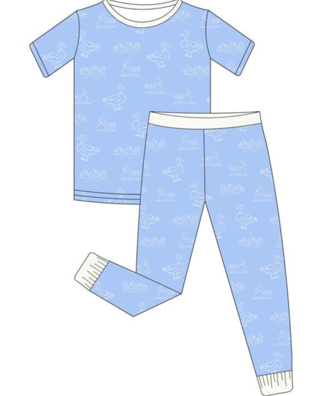 Bamboo Happy Ducks 2 Piece Pajama