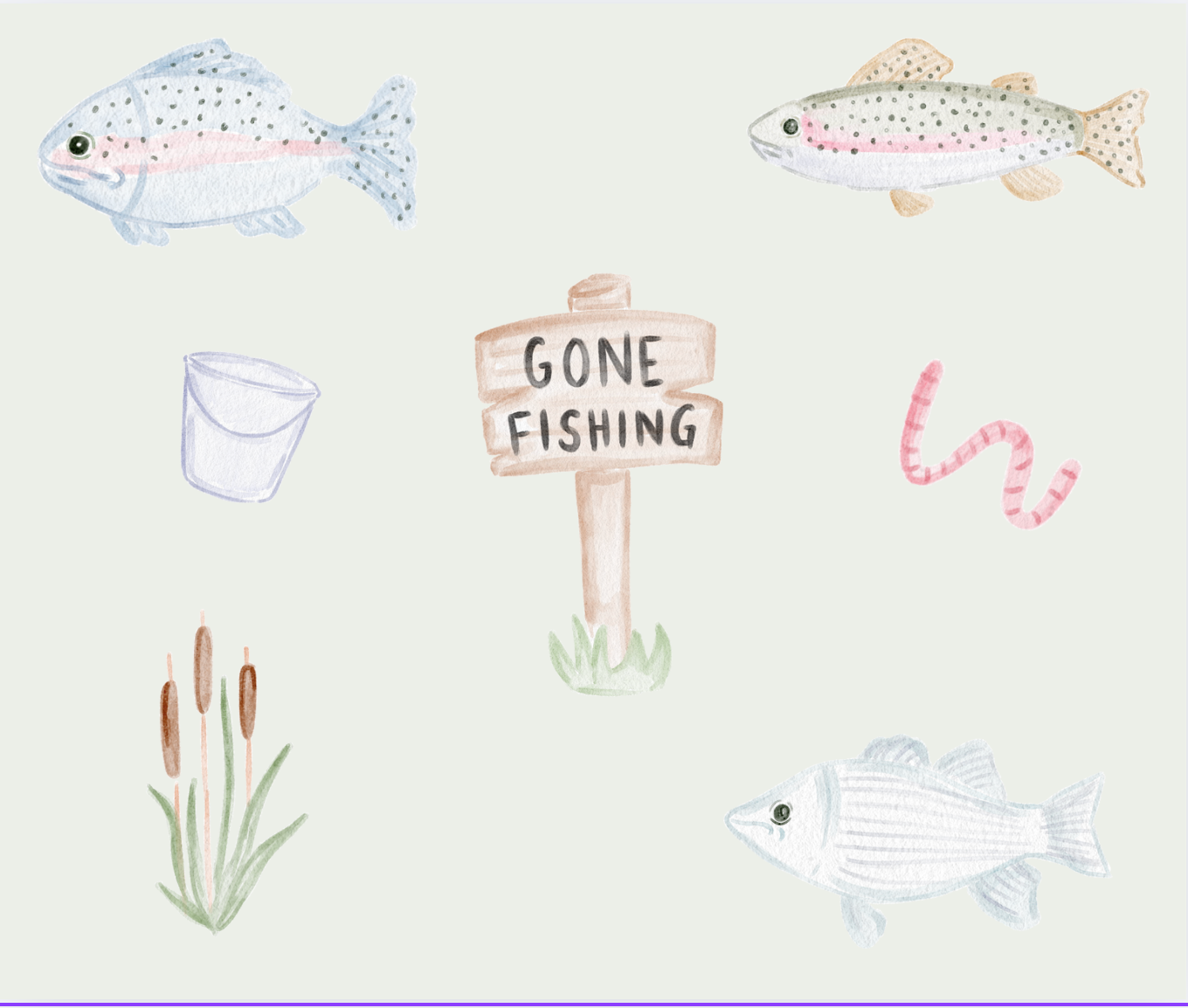 Bamboo Gone Fishing 2 Piece Pajama