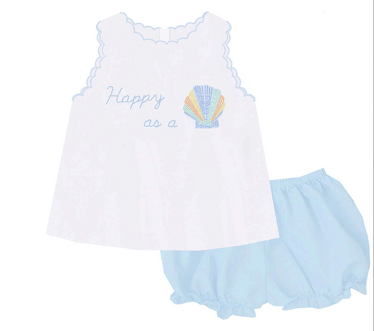 Happy as A Clam Beaded Bloomer Set