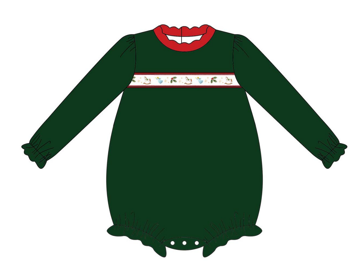 Velvet Christmas Ribbon Girls Bubble