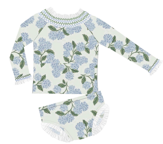 Smocked Hydrangea Swim 2 piece