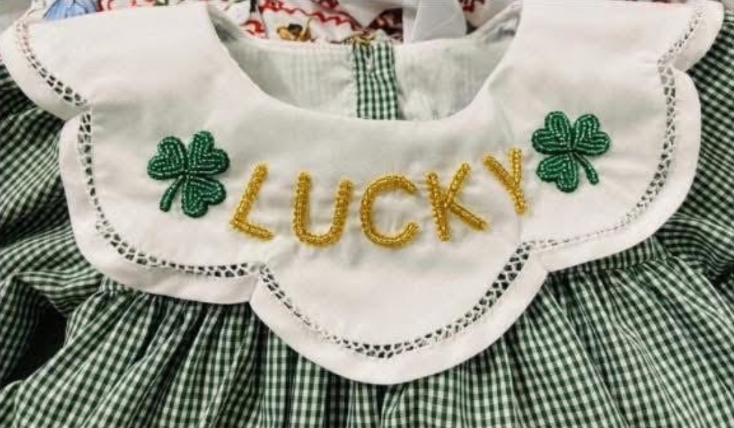 St. Patricks Day. Beaded Dress