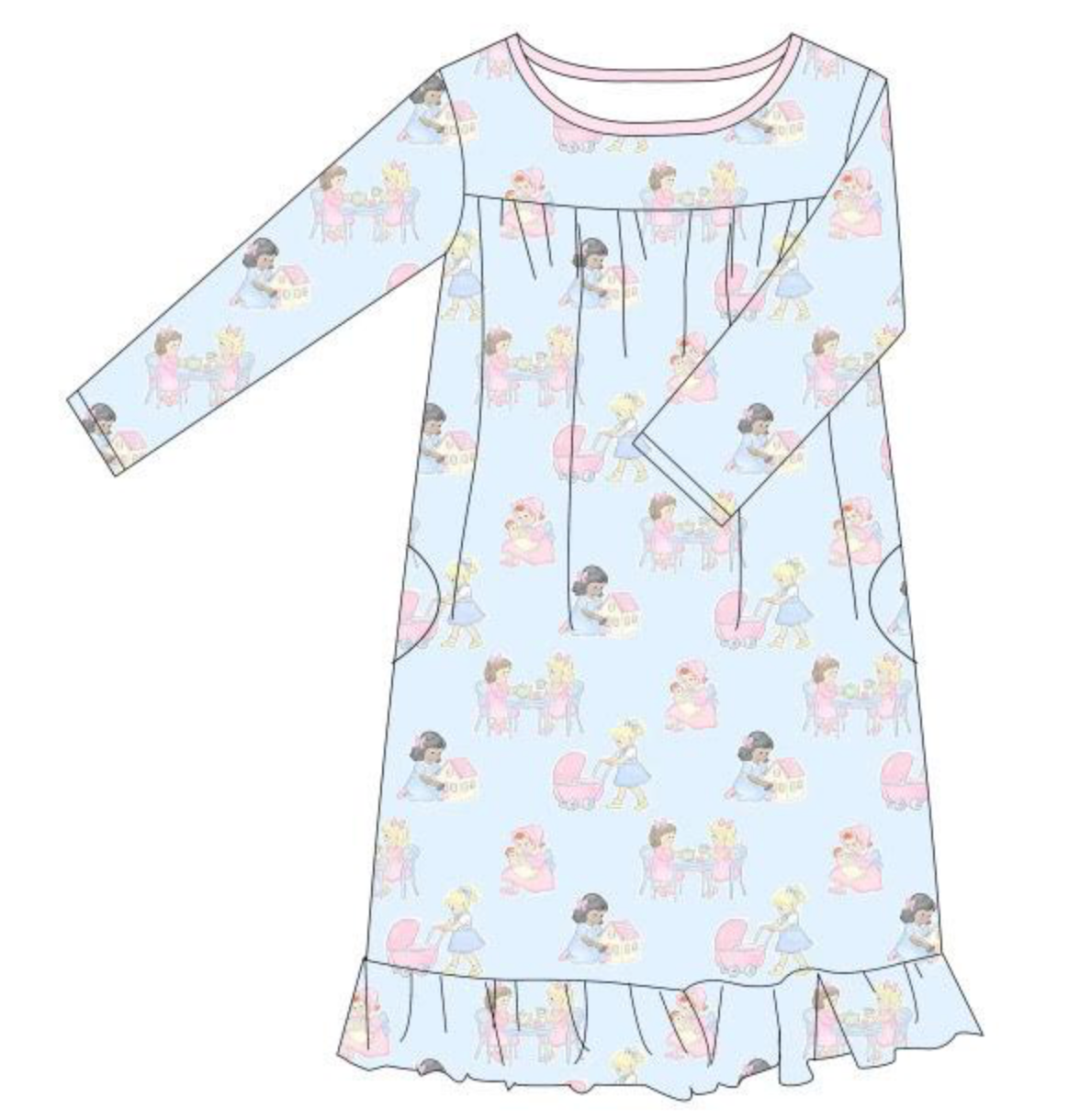PREORDER: Girls Petite Cherie Pajama Gown