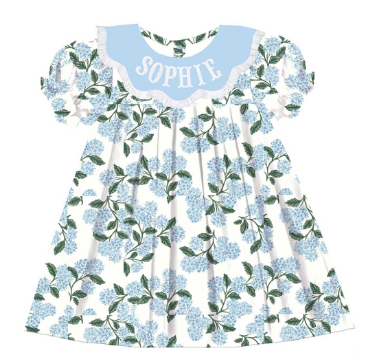 PREORDER: Pearl Beaded Hydrangea Dress