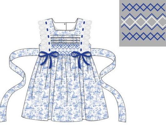 Girls Smocked Easter Dress