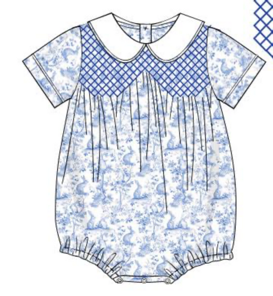 Smocked Easter Boys Bubble