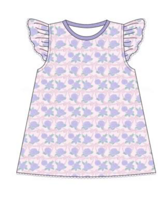 Lavender Hydrangea Dress