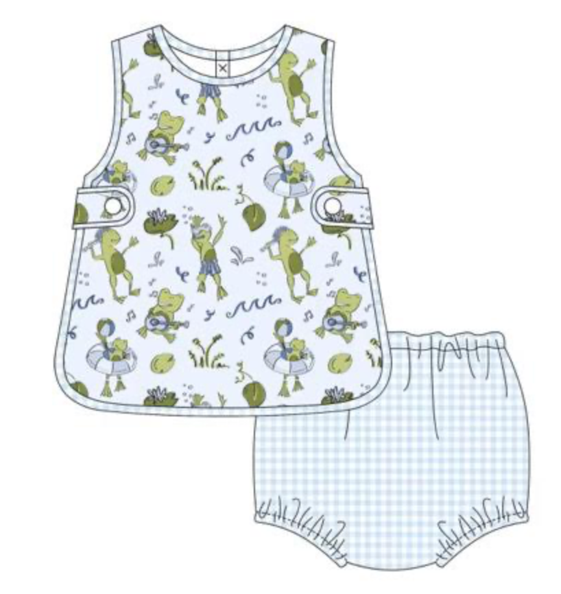 PREORDER: Hoppy Frogs Apron Set