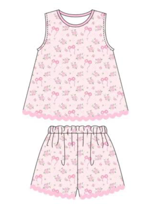 PREORDER: Rosey Bows Short Set