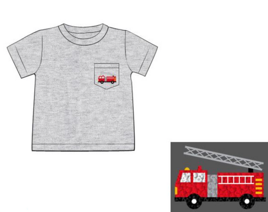 Firetruck Pocket T Shirt (ETA JULY)