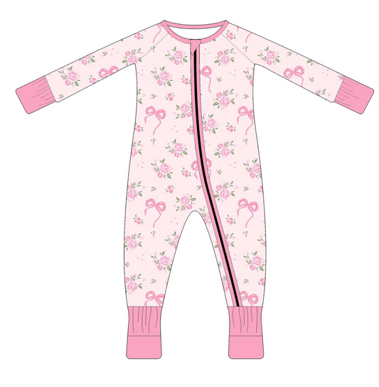 Bows and Floral Zippy Pajama