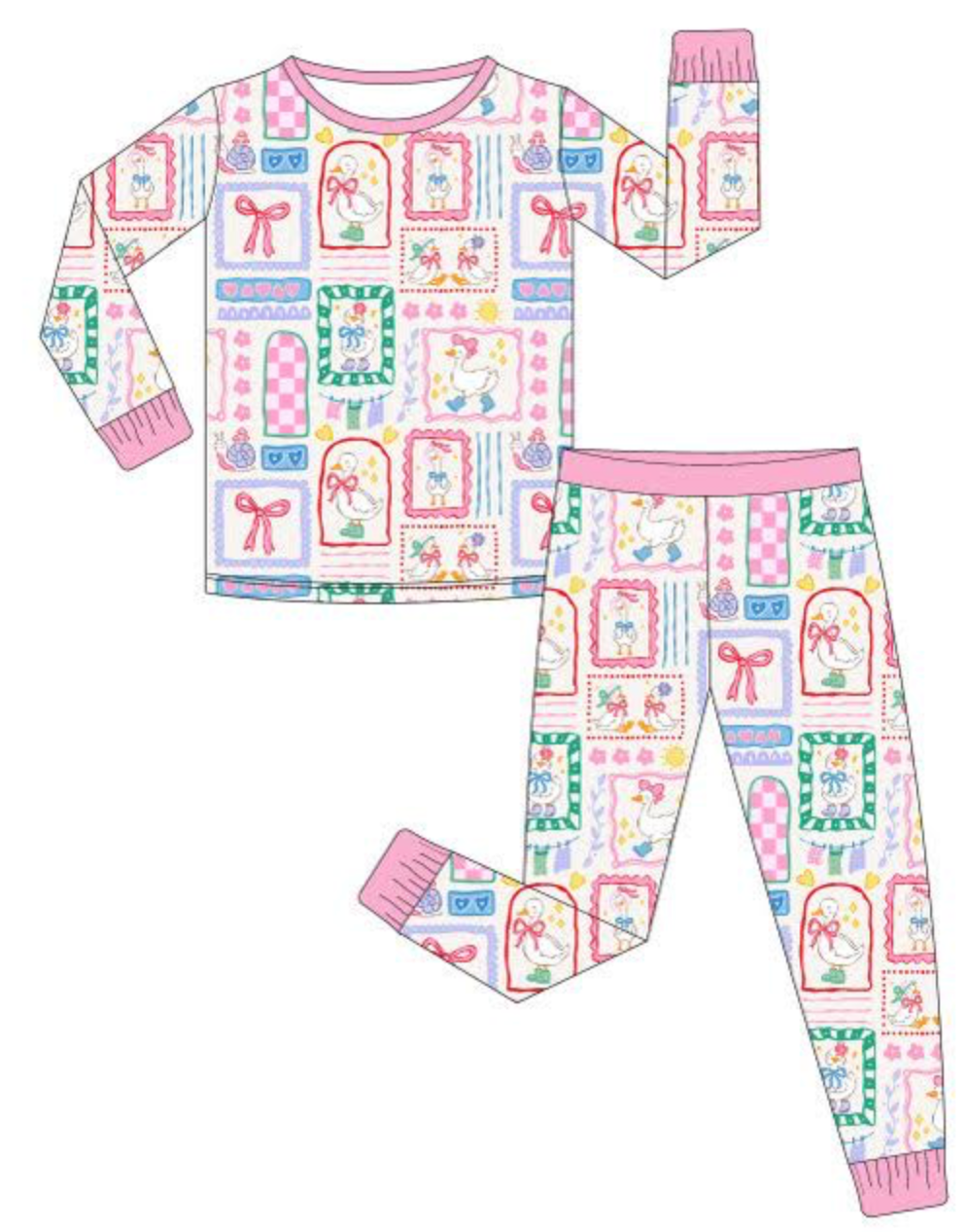 Silly Goose on the Loose 2 Piece Pajama
