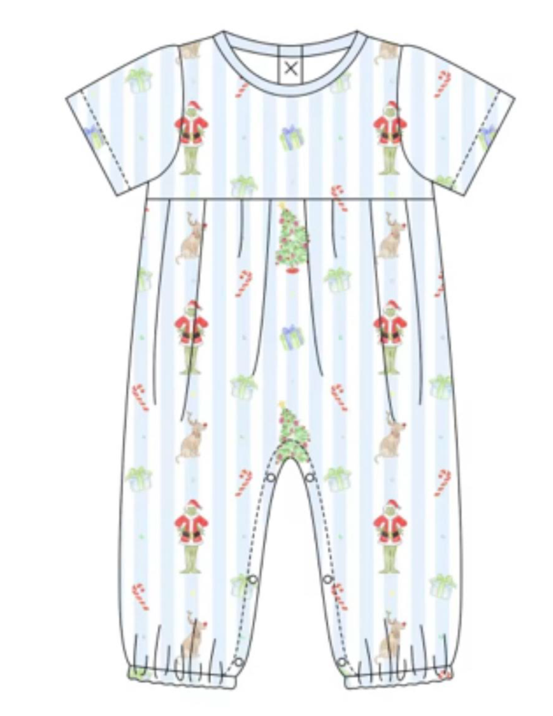 PREORDER: Merry Mister Grinch Boys Romper  (ETA September)