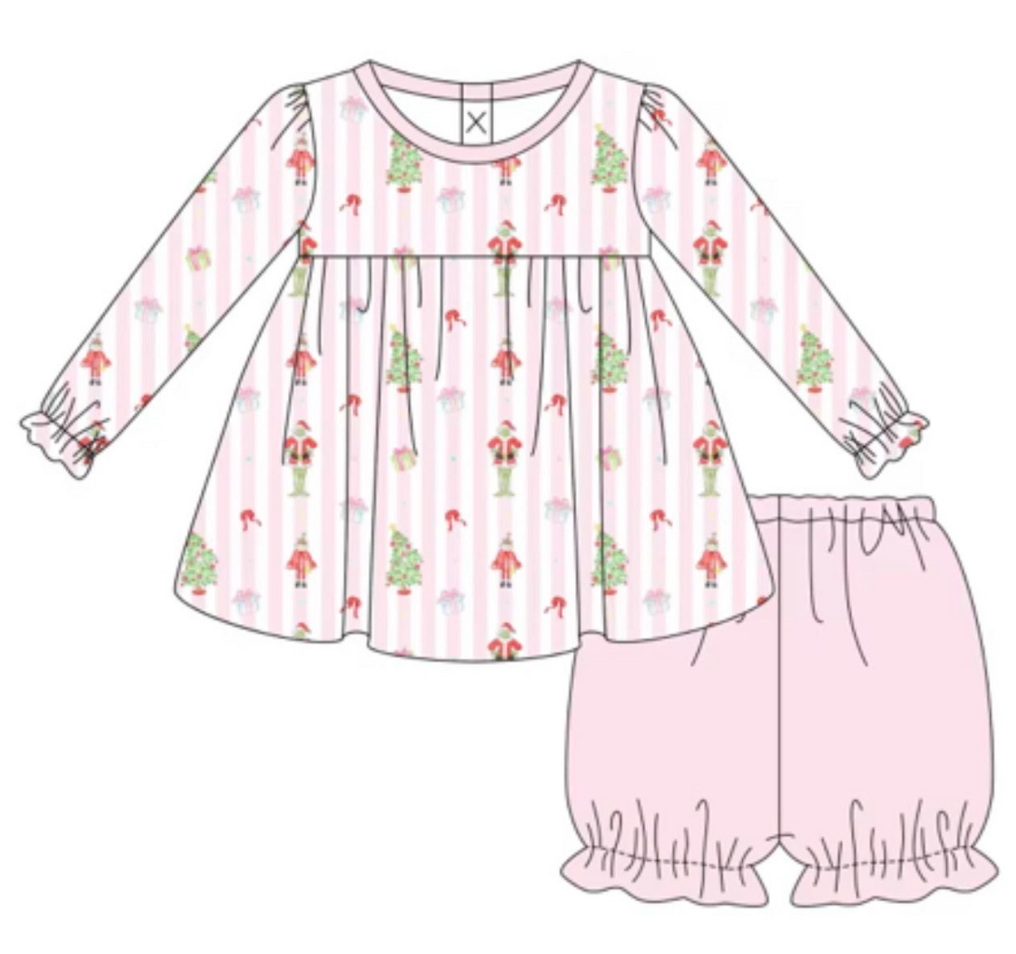PREORDER: Merry Little Grinch Girls Bloomer Set  (ETA September)