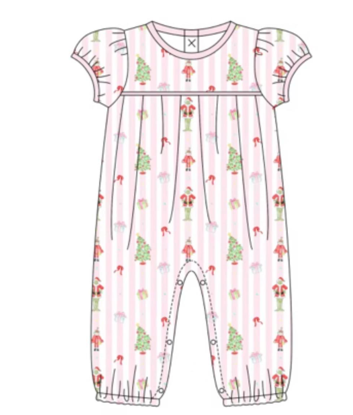 PREORDER: Merry Little Grinch Girls Romper(ETA September)