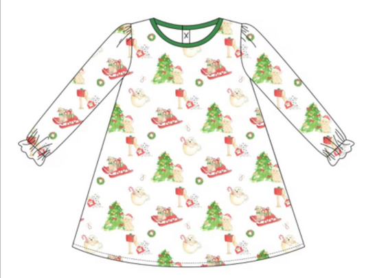 PREORDER: Puppy Love Christmas Dress (ETA SEPTEMBER)