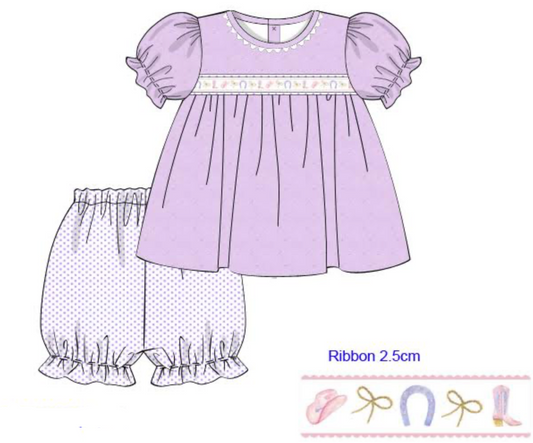 PREORDER:Cowgirl and Bow Ribbon Bloomer Set  (ETA October)