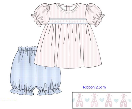 PREORDER:Ballet Ribbon Bloomer Set  (ETA October)