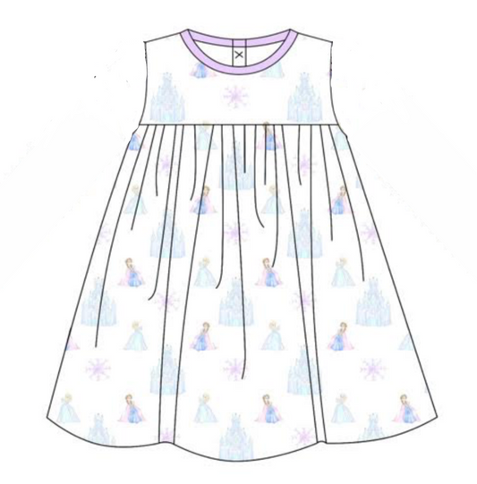 PREORDER: Short Sleeve Snow Queen  Dress (ETA OCTOBER)