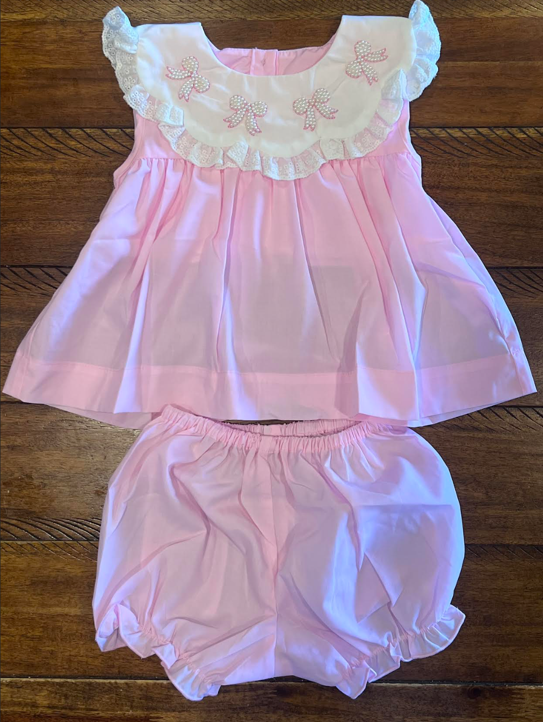 Pearl Bow Bloomer Set