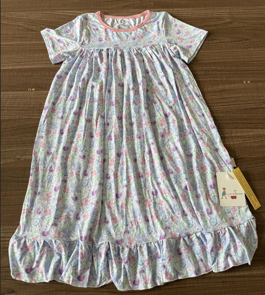 Purple & Pink Floral Pajama Gown